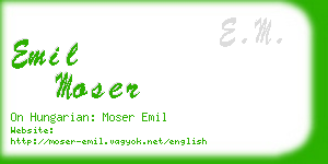 emil moser business card